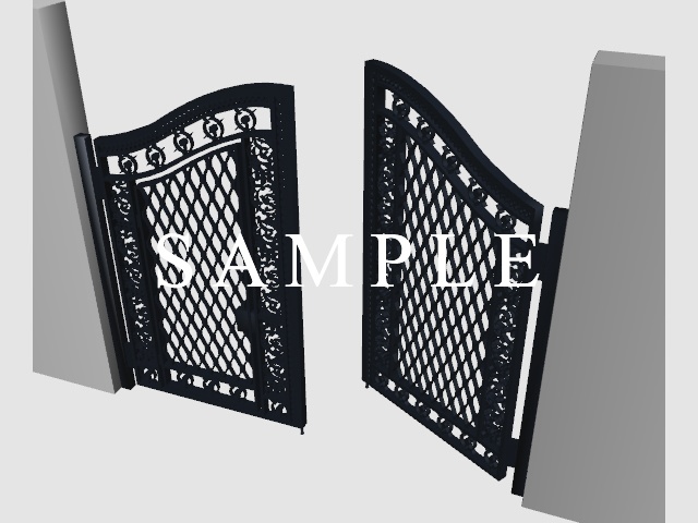 3D素材 エクステリア 門扉 外構 小物 家具 屋外