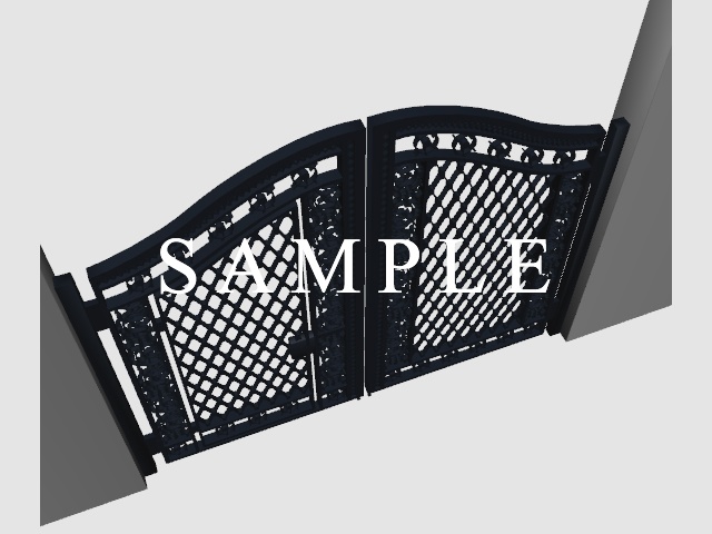 3D素材 エクステリア 門扉 外構 小物 家具 屋外