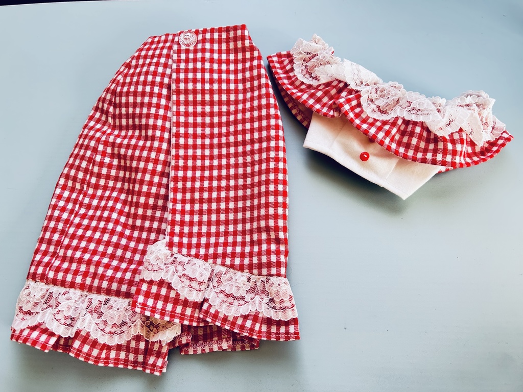 DD チェック柄セットアップ服