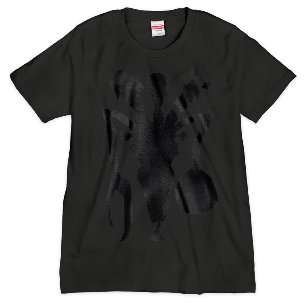BLACK×BLACK シルクスクリーンTシャツ(bk)