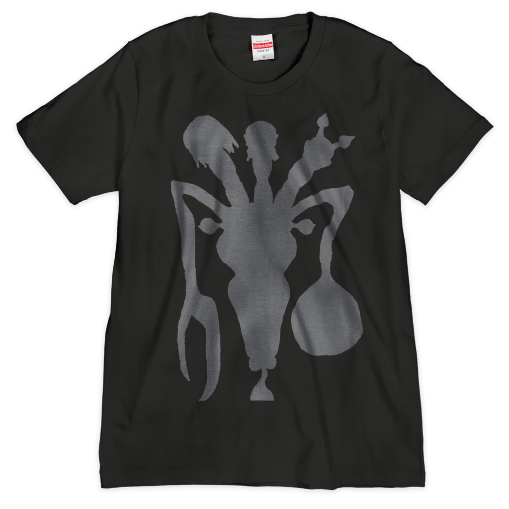 BLACK×GRAY シルクスクリーンTシャツ(bk)