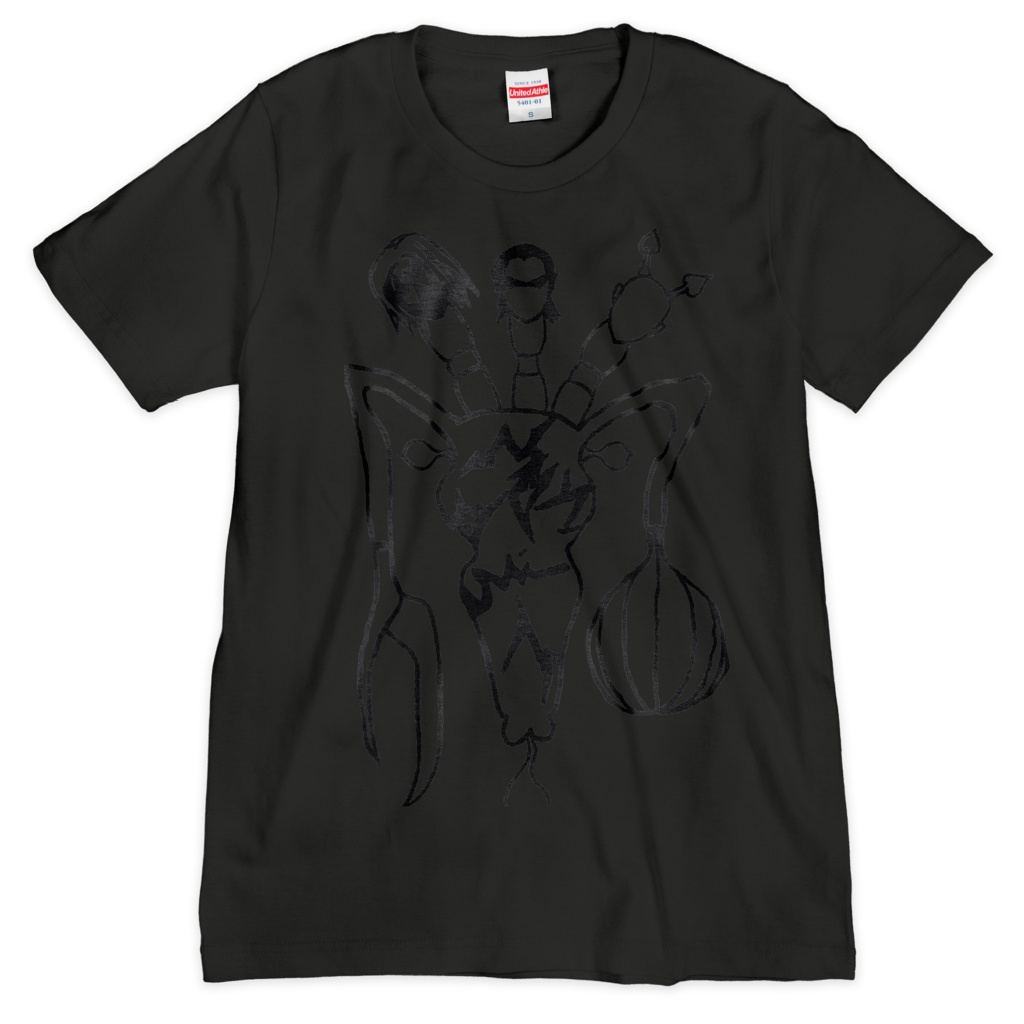 IMPERIAL EDITION BLACK×BLACK T-shirt (bk)