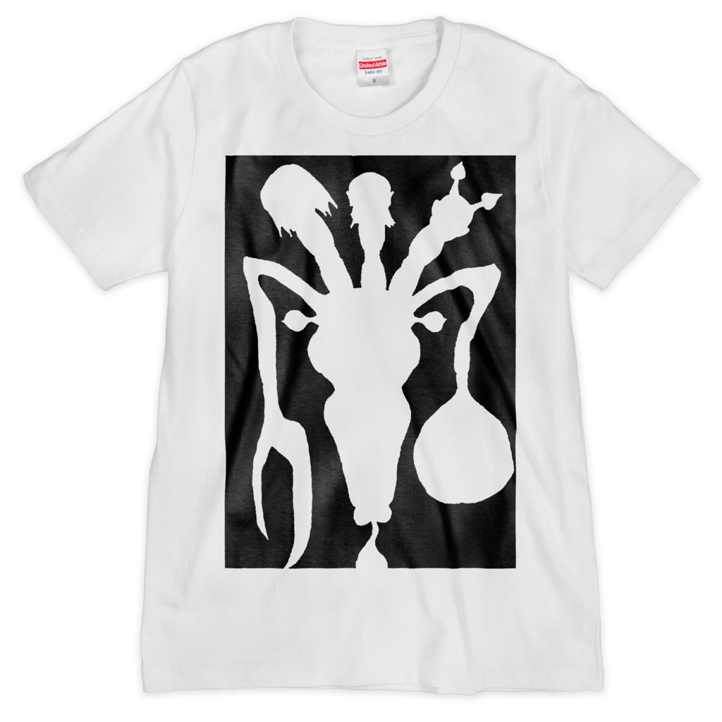 WHITE×BLACK Ver.3 シルクスクリーンTシャツ(wh)