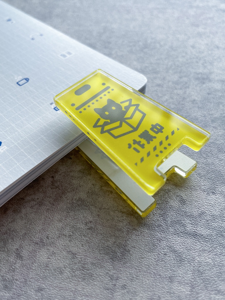 箱付きアクリルクリップ