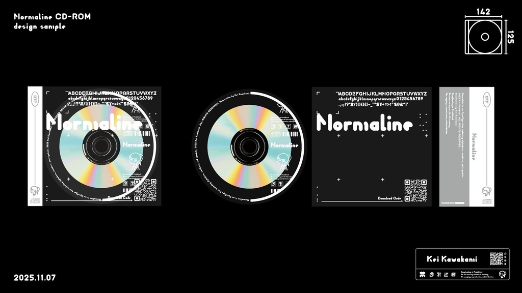 オリジナルフォント”Normaline”CD-ROM - Kei Kawakami online store - BOOTH