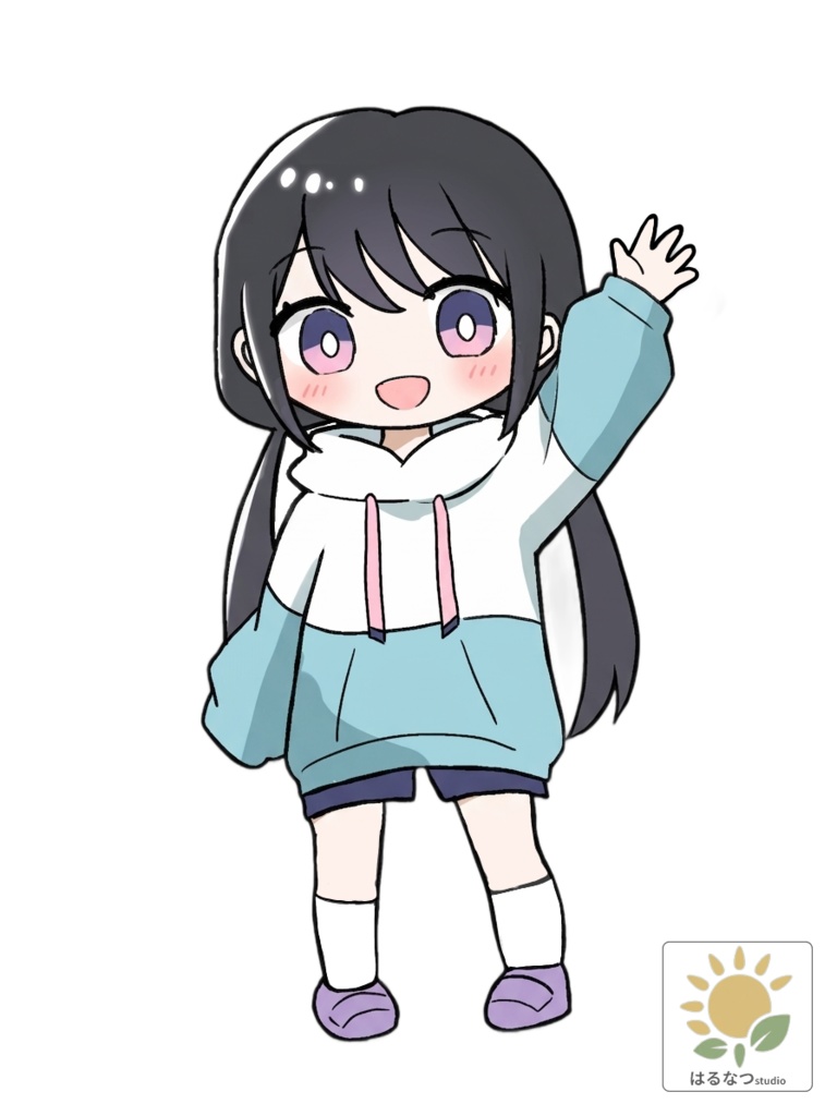 【無料】はる&なつみ お試しイラスト素材セット|6ポーズ 背景透過PNG