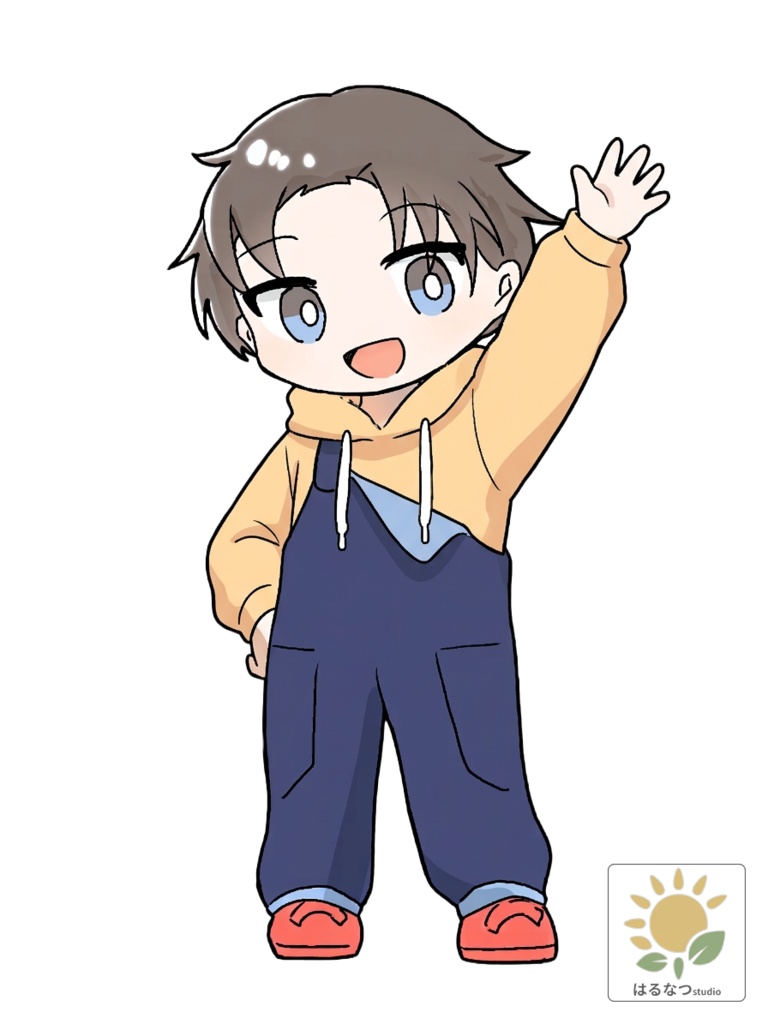 【無料】はる&なつみ お試しイラスト素材セット|6ポーズ 背景透過PNG