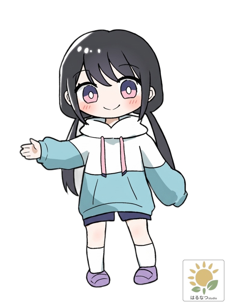 【無料】はる&なつみ お試しイラスト素材セット|6ポーズ 背景透過PNG