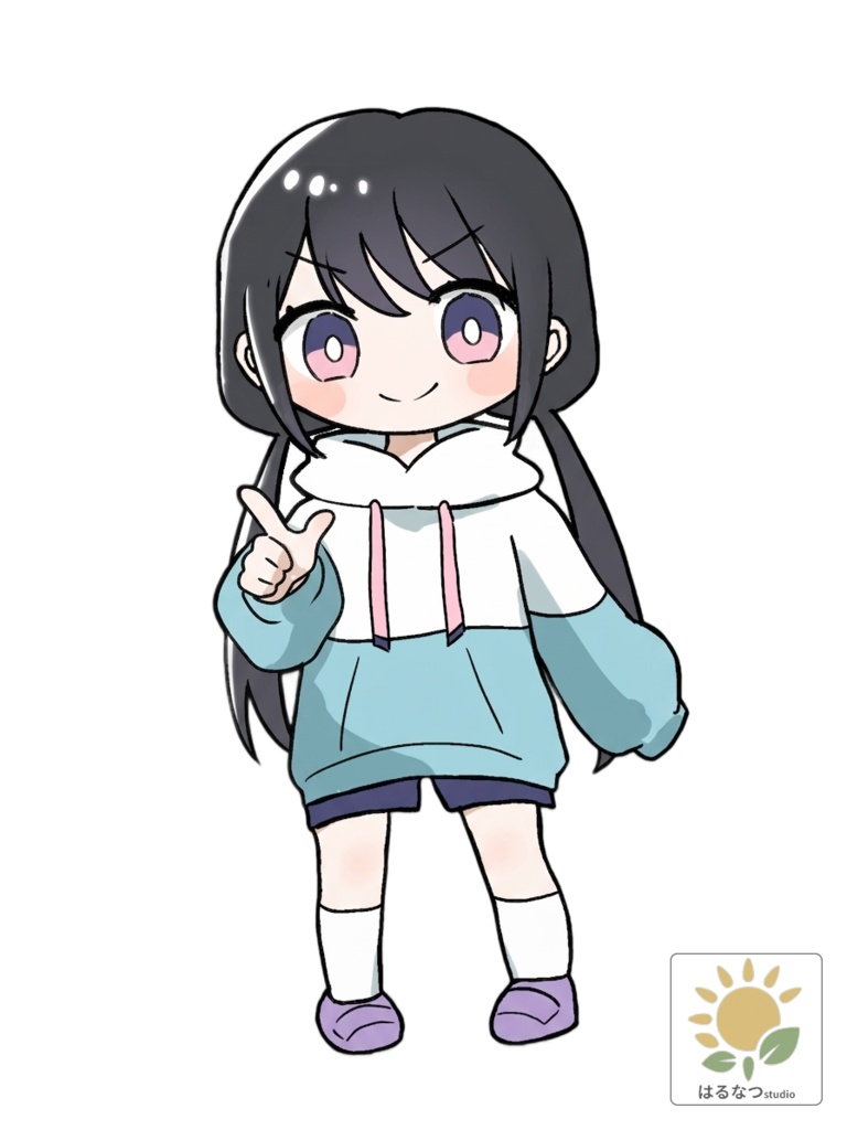 【無料】はる&なつみ お試しイラスト素材セット|6ポーズ 背景透過PNG