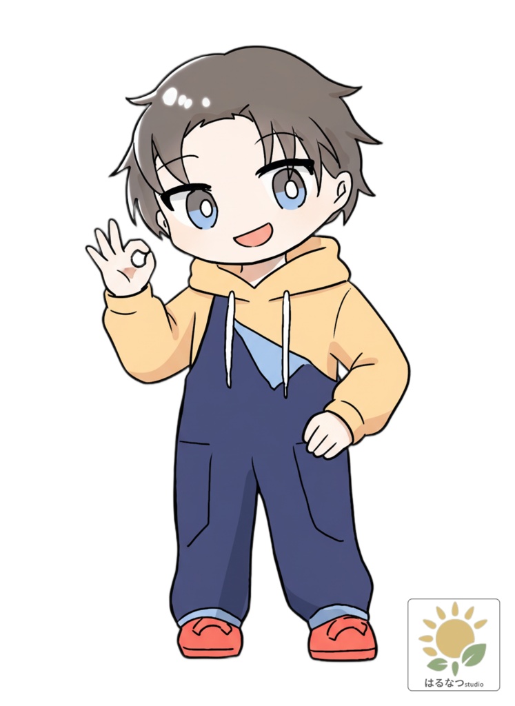 【無料】はる&なつみ お試しイラスト素材セット|6ポーズ 背景透過PNG