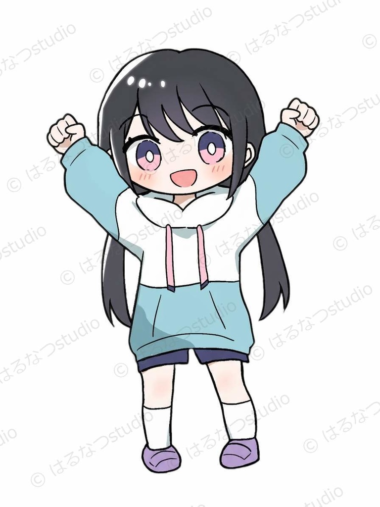 なつみ イラスト素材 フルセット|15ポーズ 背景透過PNG【教育・ビジネス向け】