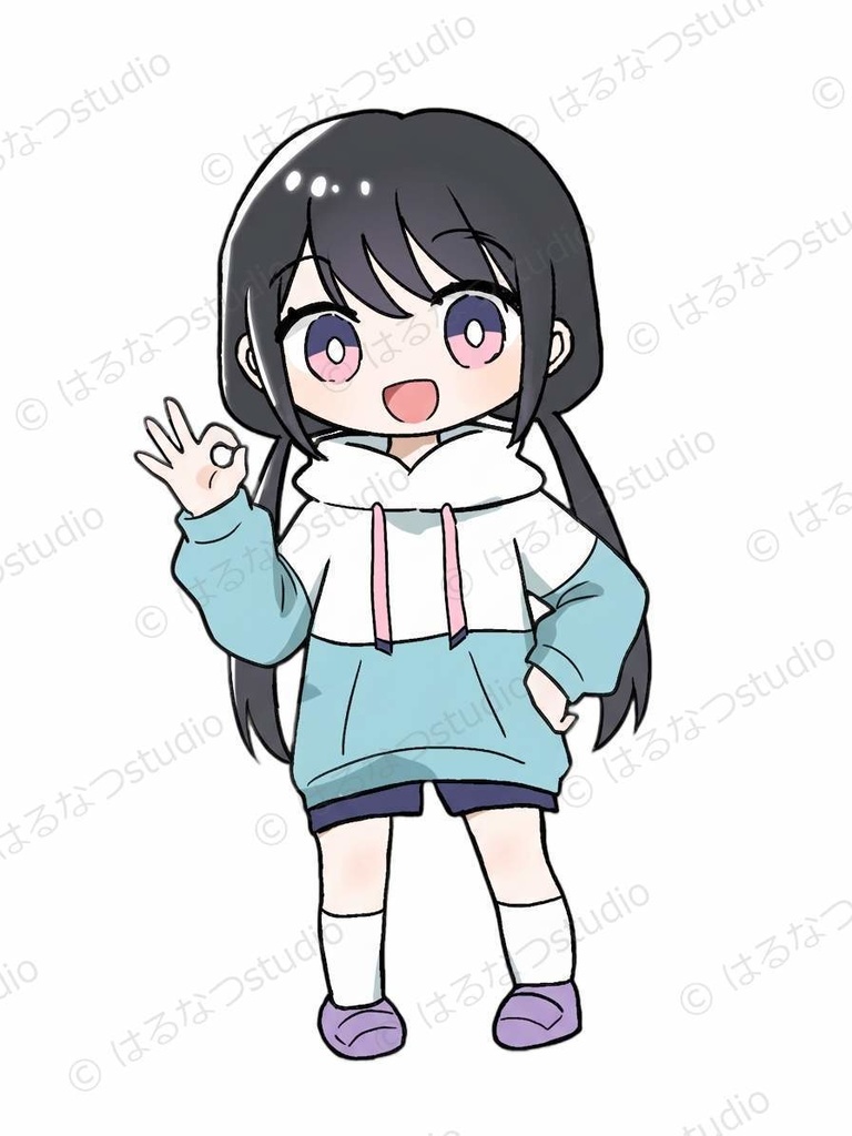 なつみ イラスト素材 フルセット|15ポーズ 背景透過PNG【教育・ビジネス向け】