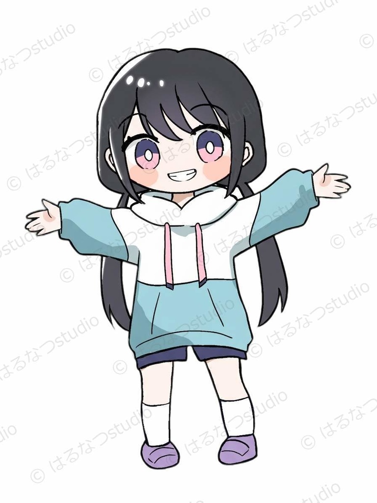 なつみ イラスト素材 フルセット|15ポーズ 背景透過PNG【教育・ビジネス向け】