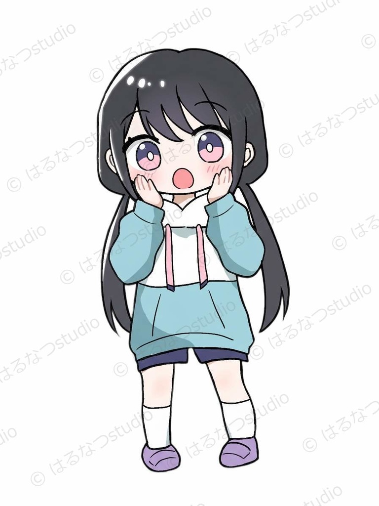 はる&なつみ イラスト素材 2人フルセット|全30ポーズ+シーンイラスト2点 背景透過PNG