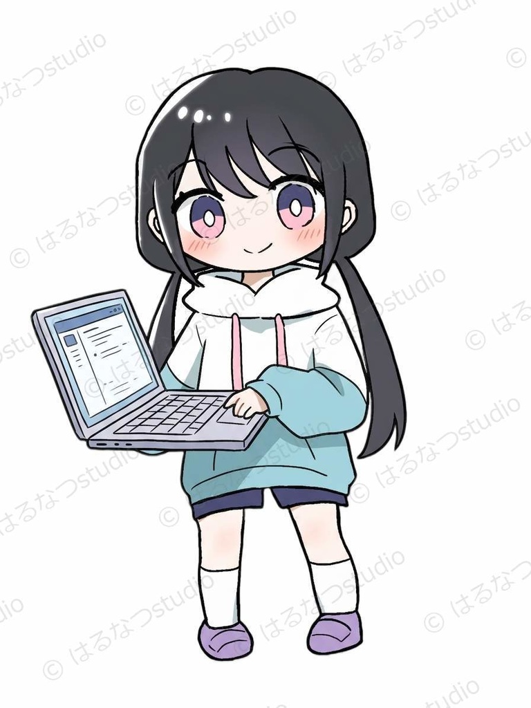 はる&なつみ イラスト素材 2人フルセット|全30ポーズ+シーンイラスト2点 背景透過PNG