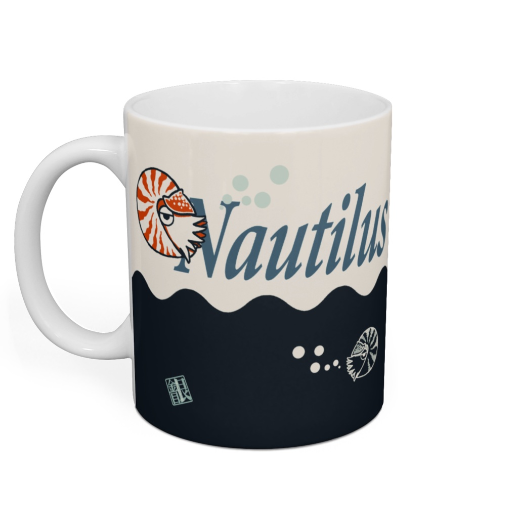 オウムガイ柄マグカップ