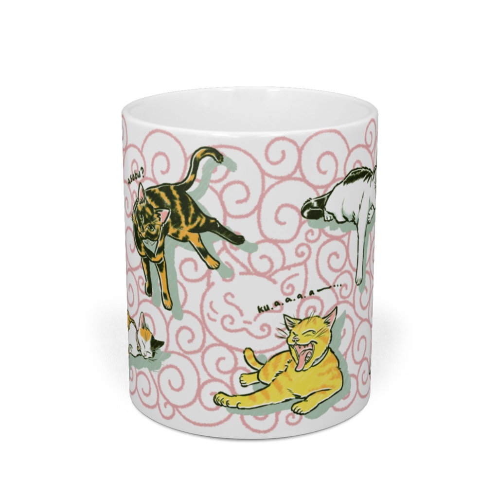 寝そべり猫のマグカップ