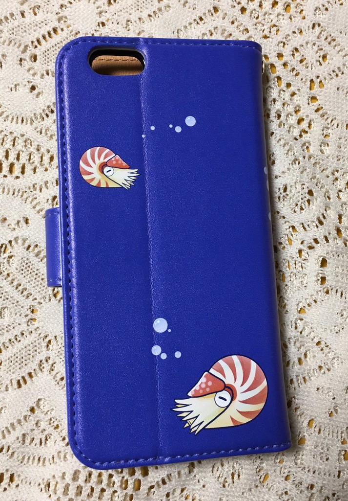 居眠りオウムガイ 手帳型iPhoneケース