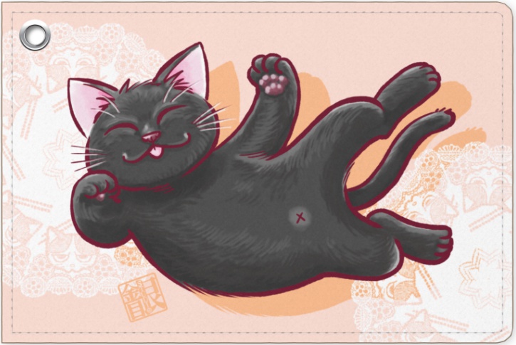 寝んネコパスケース5種/白・黒・茶トラ・サバトラ白・三毛