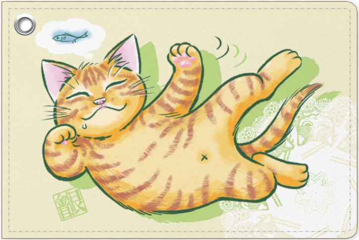 寝んネコパスケース5種/白・黒・茶トラ・サバトラ白・三毛