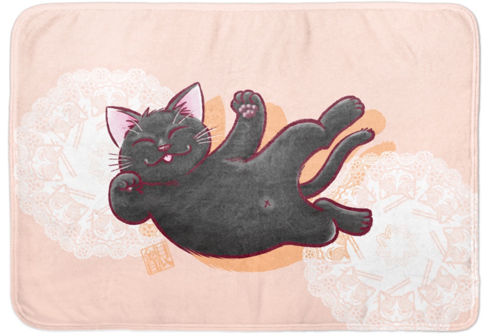 寝んネコ ブランケット5種/白・黒・茶トラ・サバトラ白・三毛