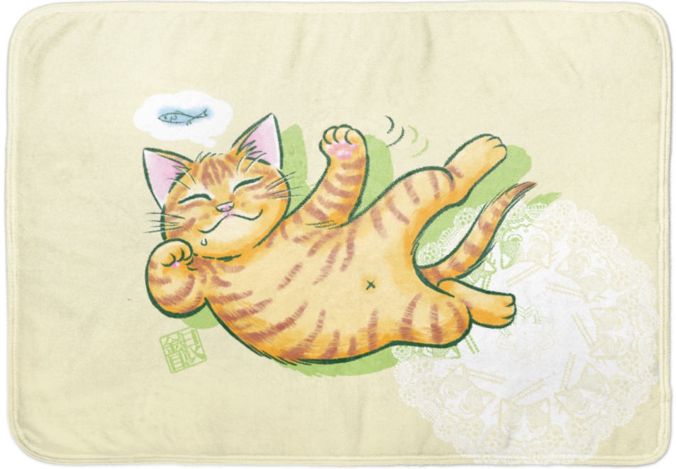 寝んネコ ブランケット5種/白・黒・茶トラ・サバトラ白・三毛