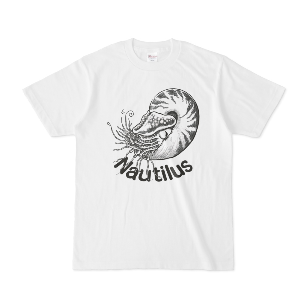 オウムガイTシャツ白　S~XL