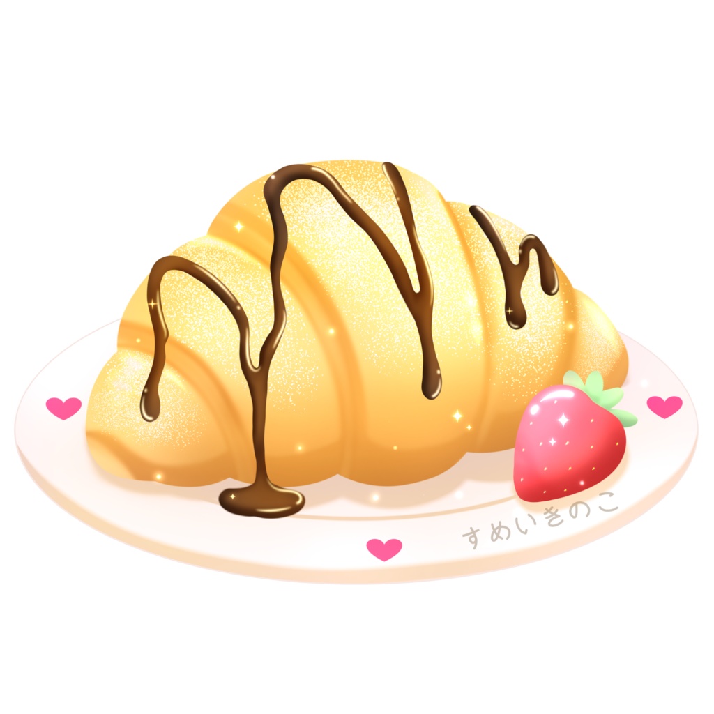 ふんわりクロワッサン・チョコシロップステッカ🥐✨️