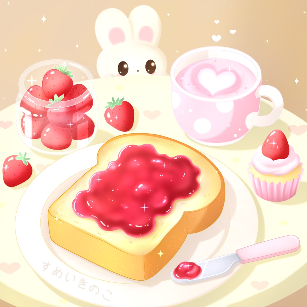 チズと過ごす、いちごのやさしいティータイム🍓✨️