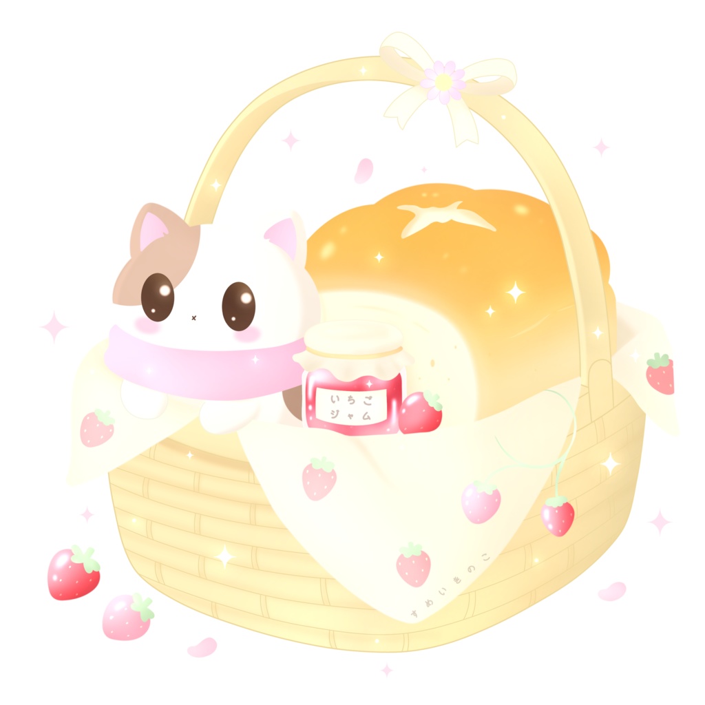 ふわふわパンといちごジャム、やさしい時間のプリミ🍞🍓✨️