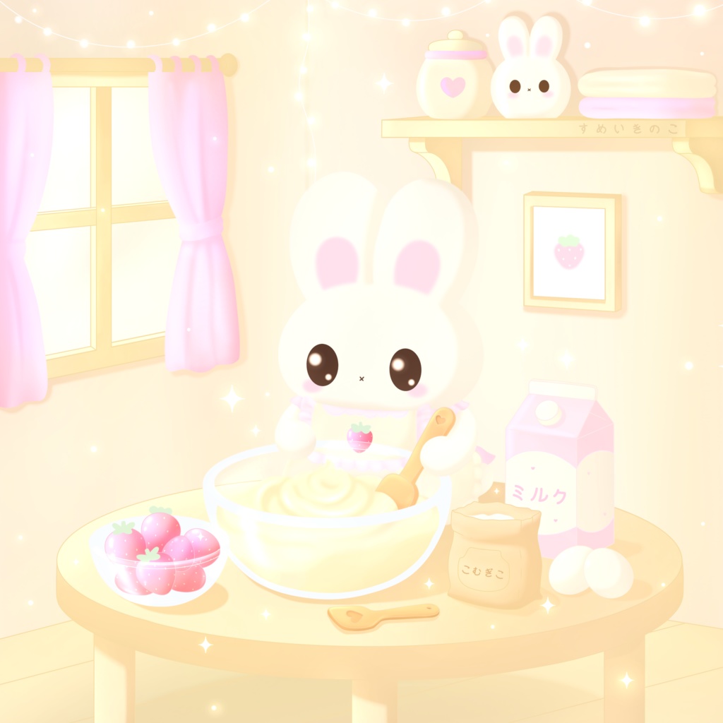 チズといちごケーキのじゅんび🍓🍰✨️