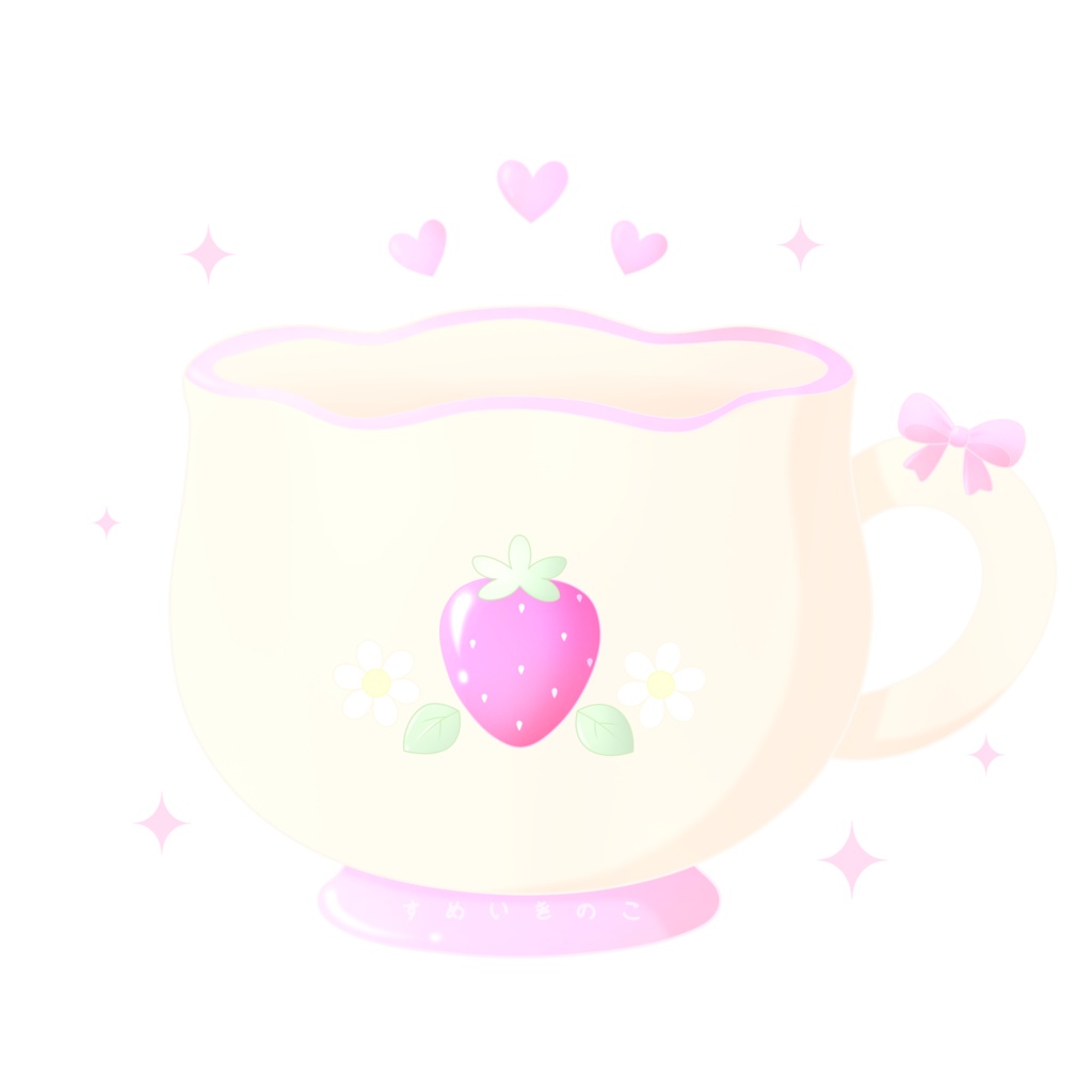 小さな魔法のいちごカップ💕☕️🎀