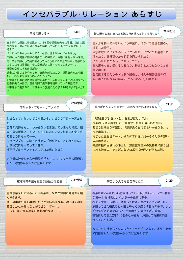 インセパラブル・リレーション(カバー再販ver.)