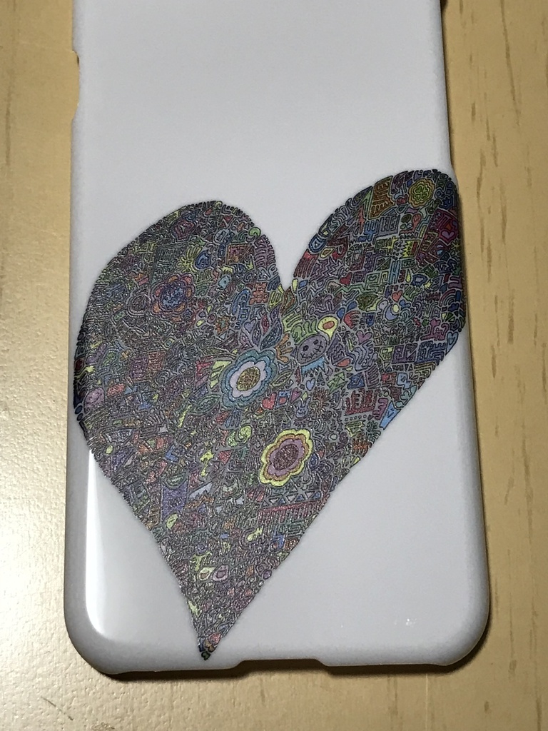 【スマホケース】細密画色付き(斜め2)