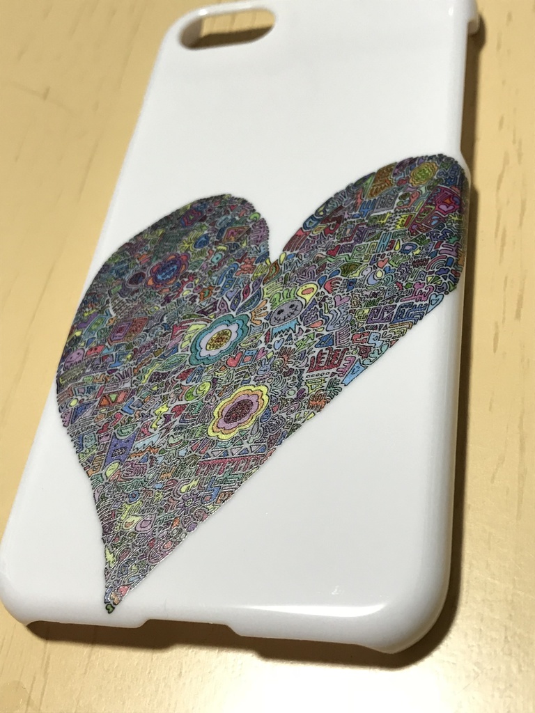 【スマホケース】細密画色付き(斜め2)