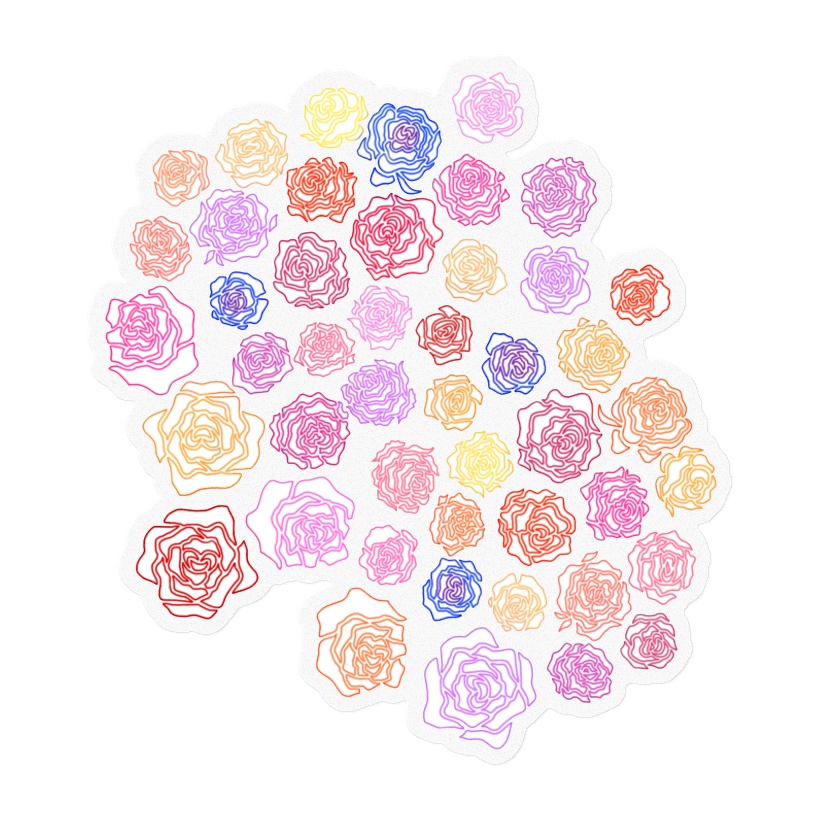 【ステッカー】薔薇