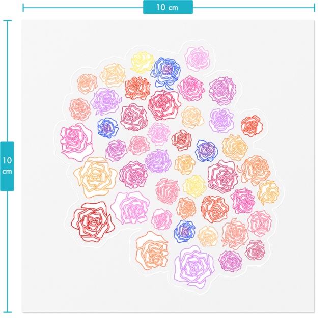 【ステッカー】薔薇