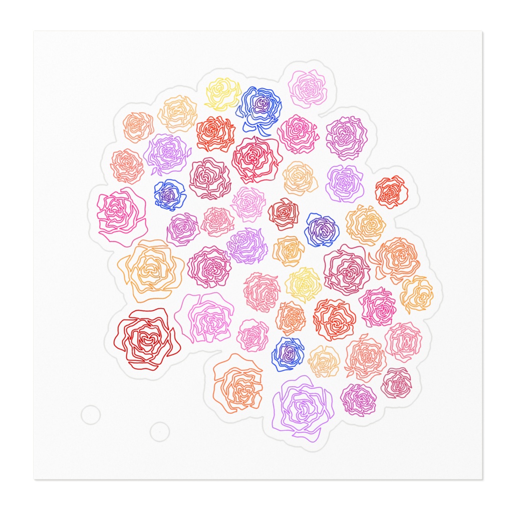 【ステッカー】薔薇