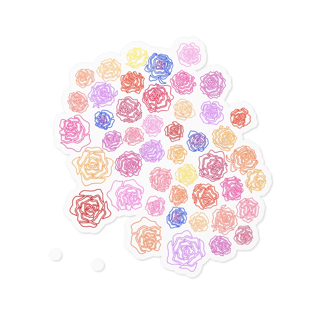 【ステッカー】薔薇