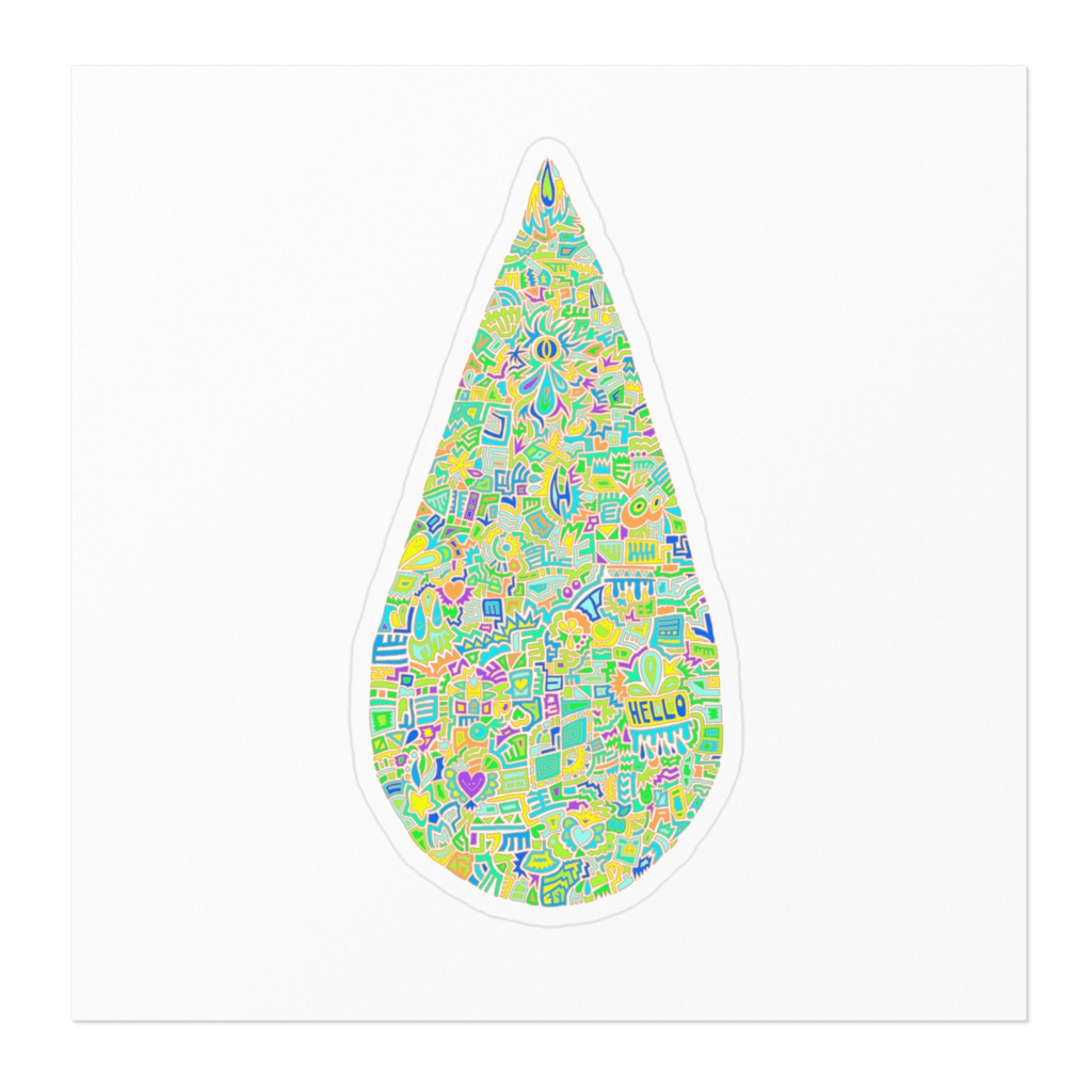 【ステッカー】雫