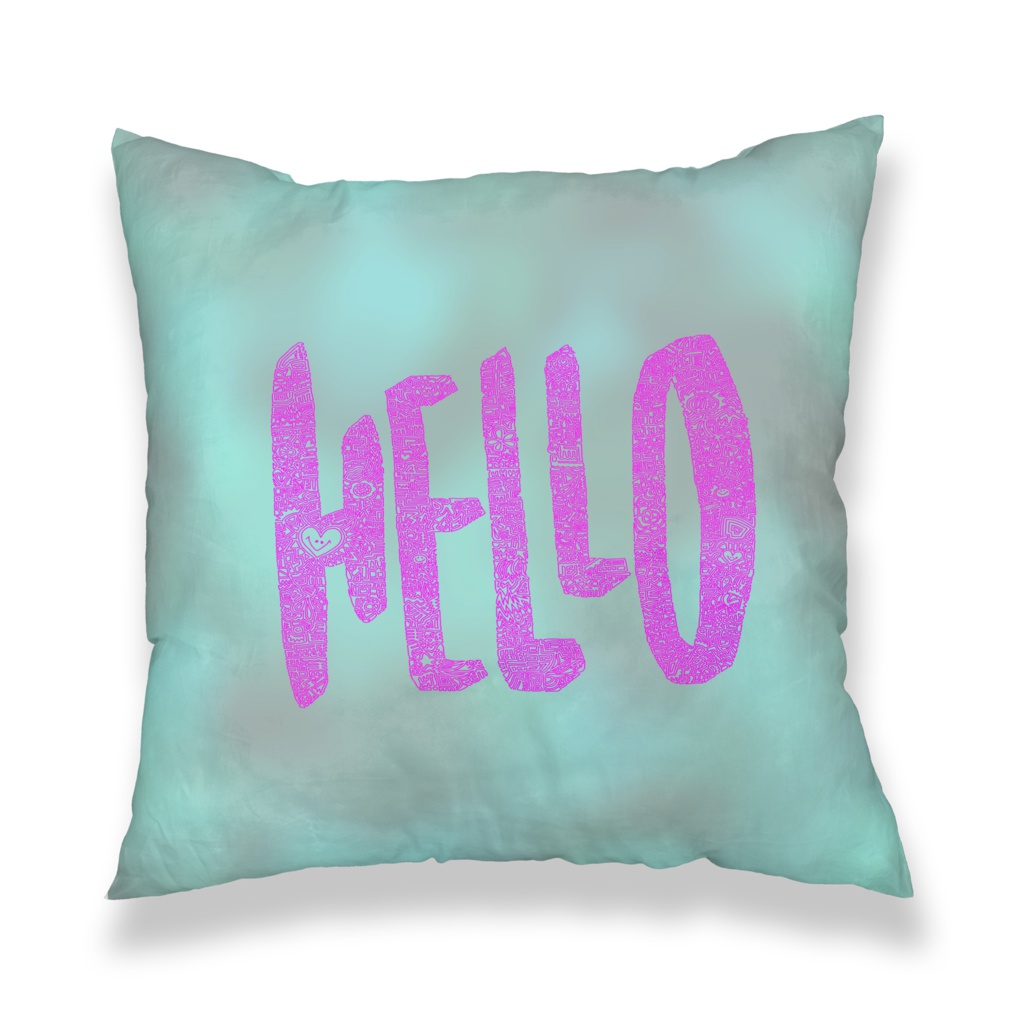 【クッションカバー】Hello