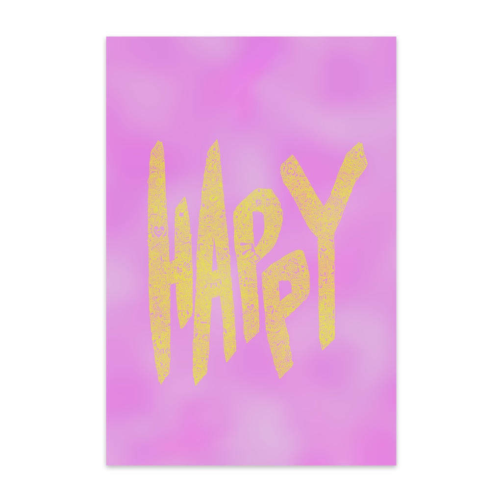【ポストカード】happy