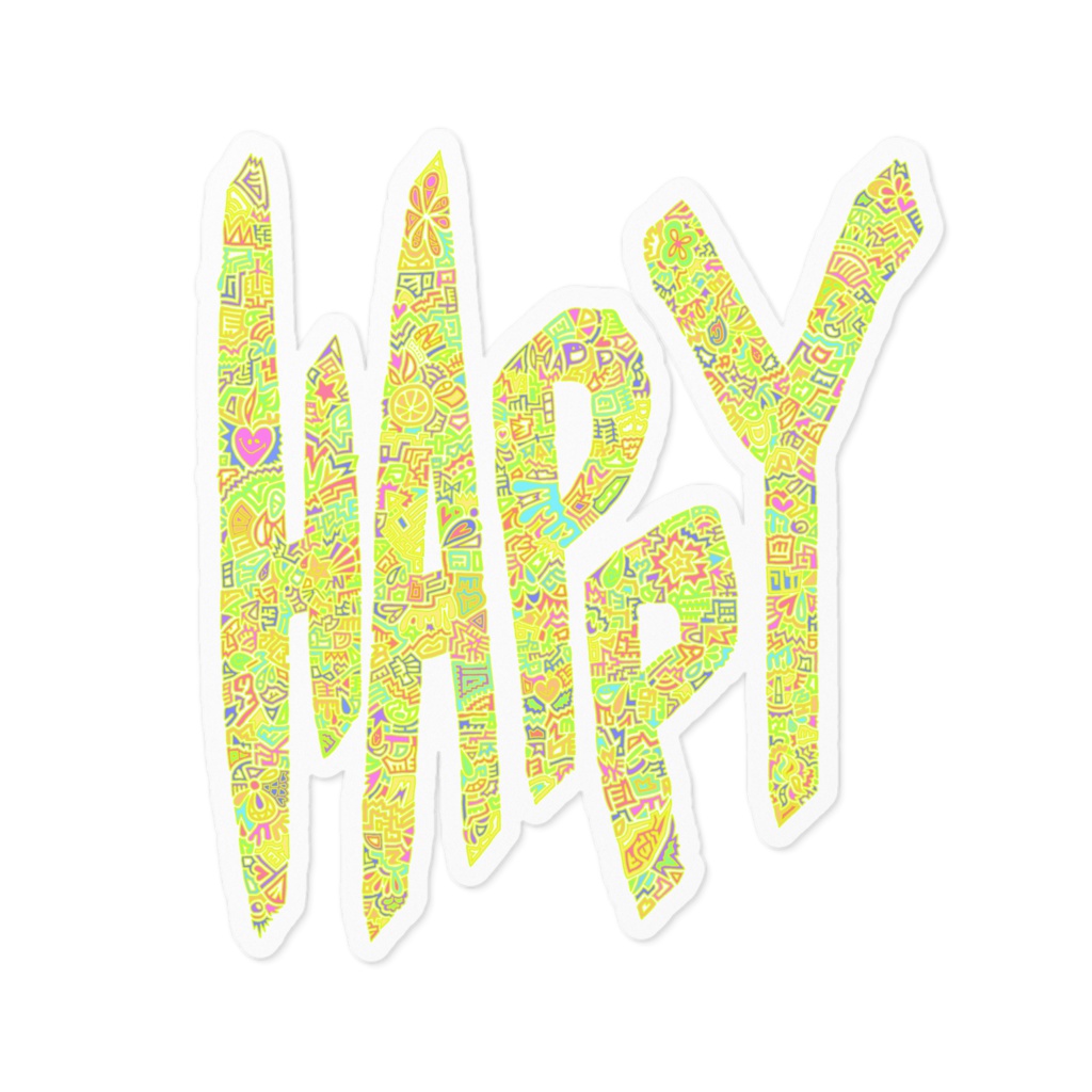 【ステッカー】happy