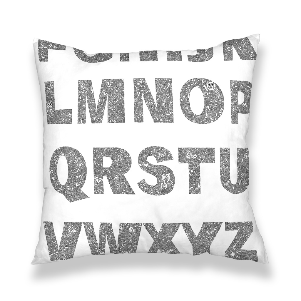 【クッションカバー】アルファベット