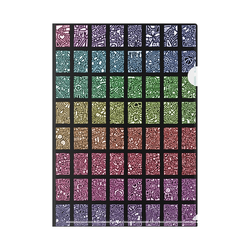 ステンドグラス風細密画