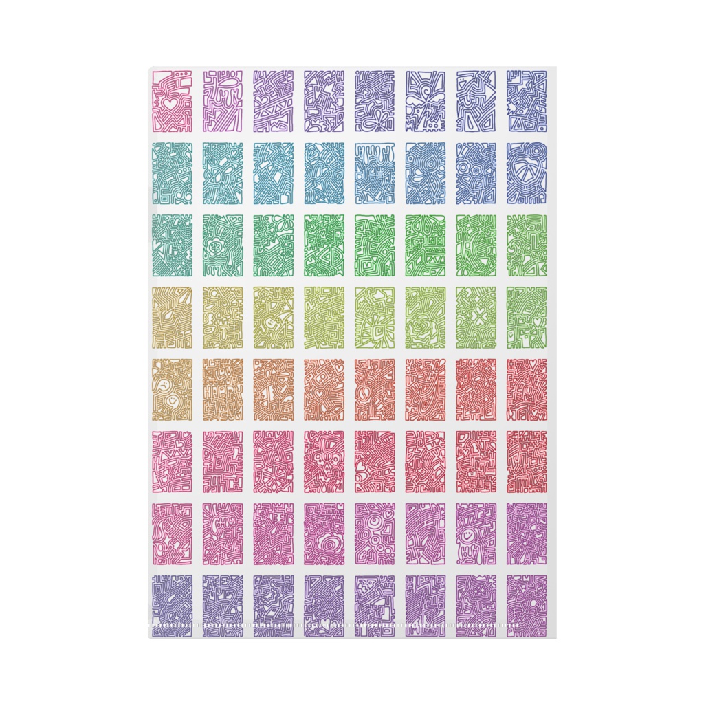 ステンドグラス風細密画