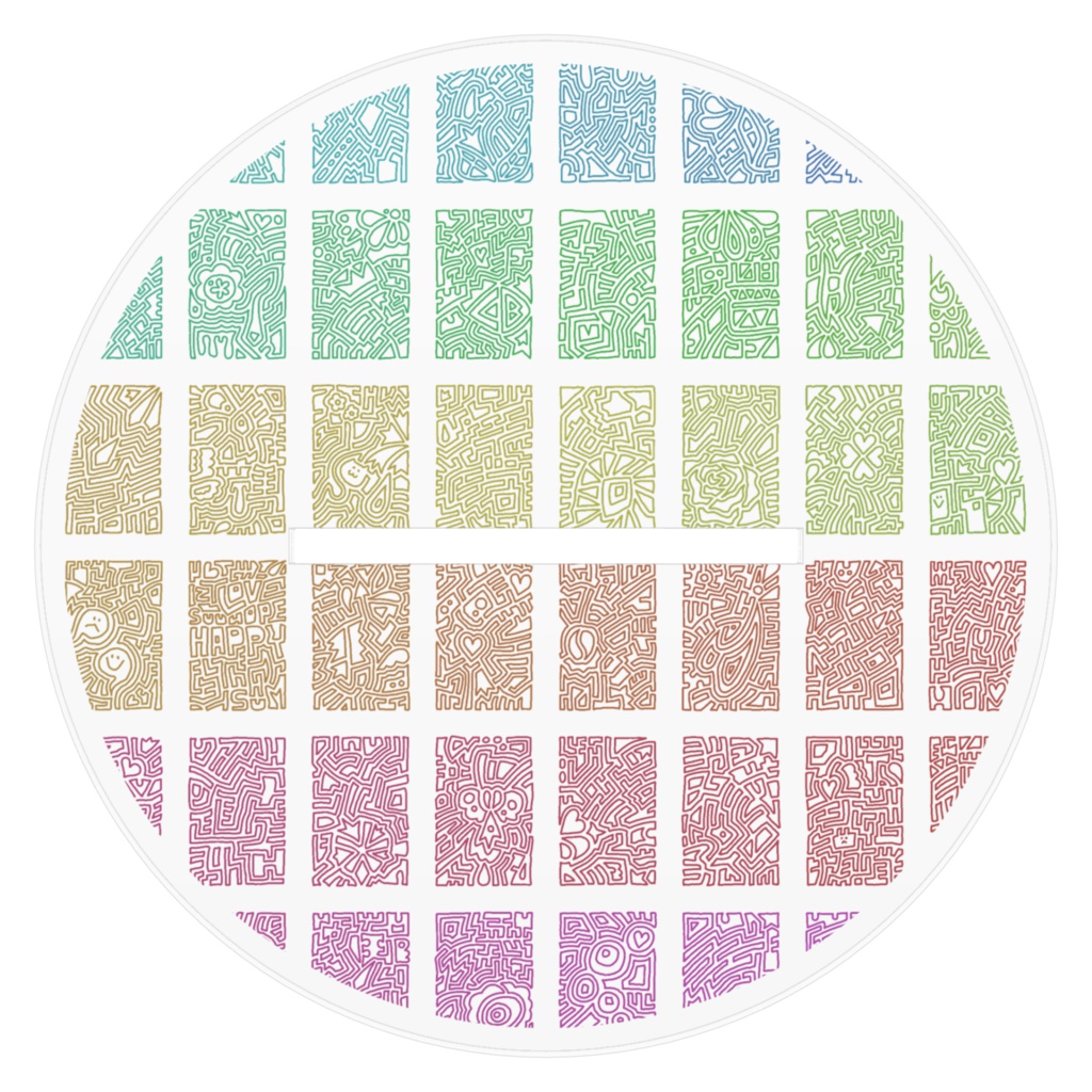 ステンドグラス風細密画