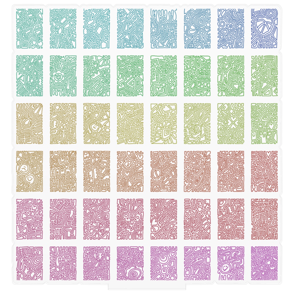 ステンドグラス風細密画