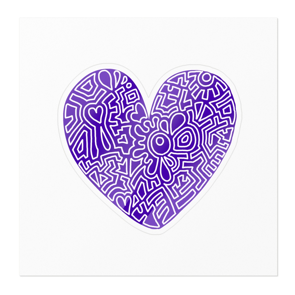 ハート(紫)