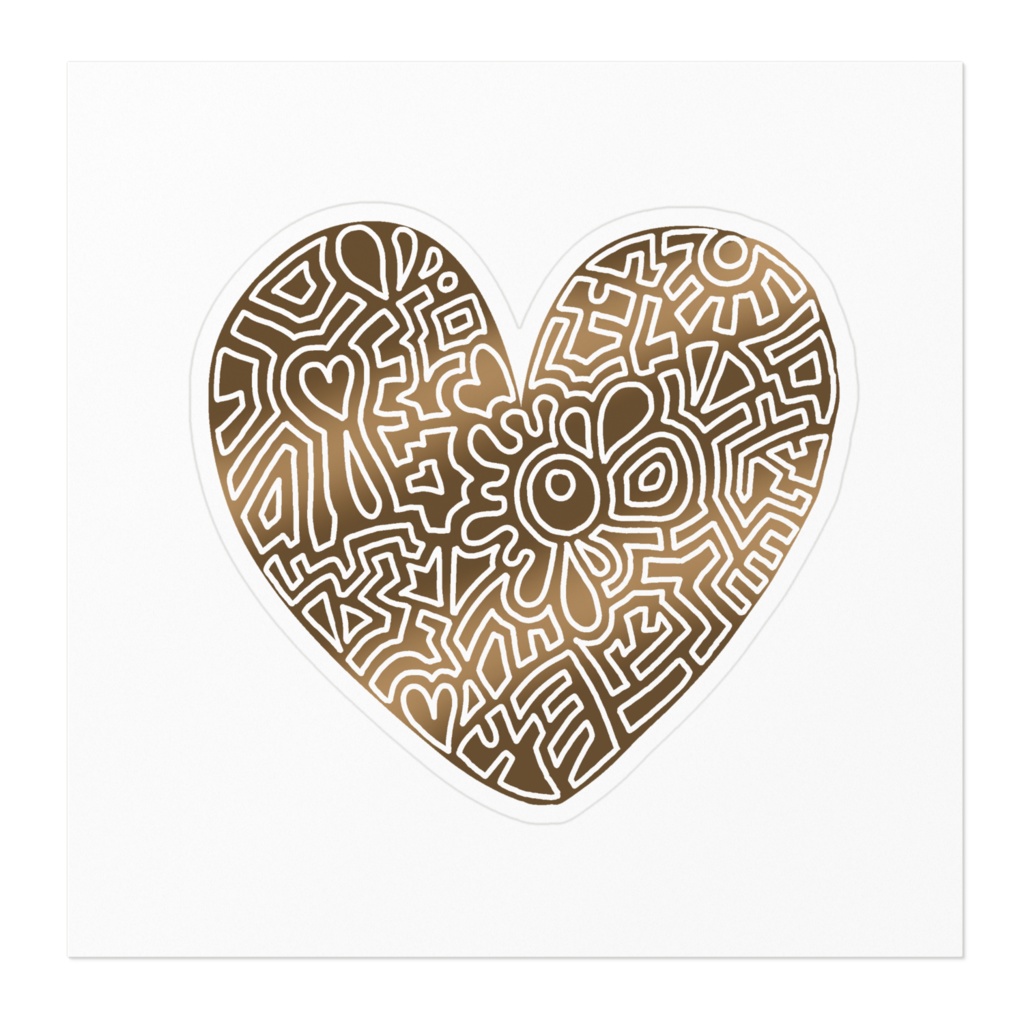 ハート(ベージュ)